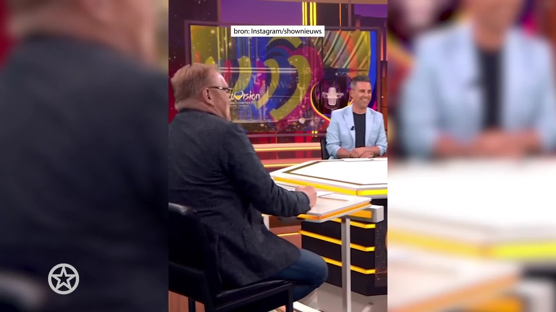 Alarm in de shownieuwsstudio