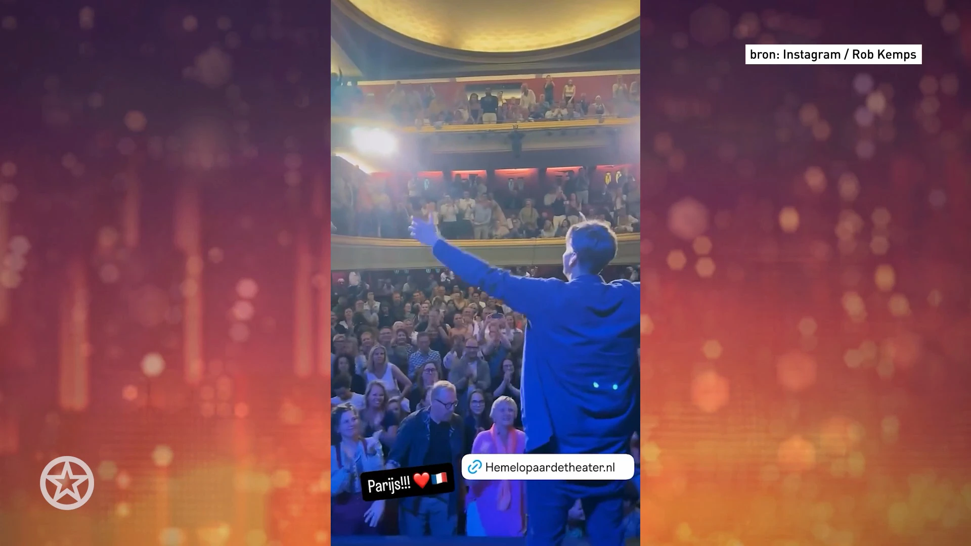 Rob Kemps zijn eerste voorstelling in Parijs