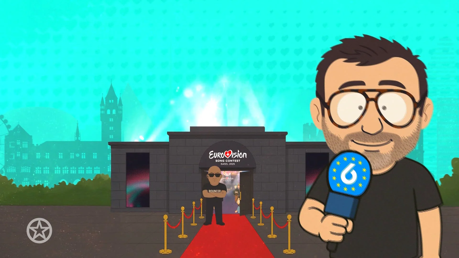 Mark op de bonnefooi: vind hij een unieke locatie om het Songfestival te kijken?