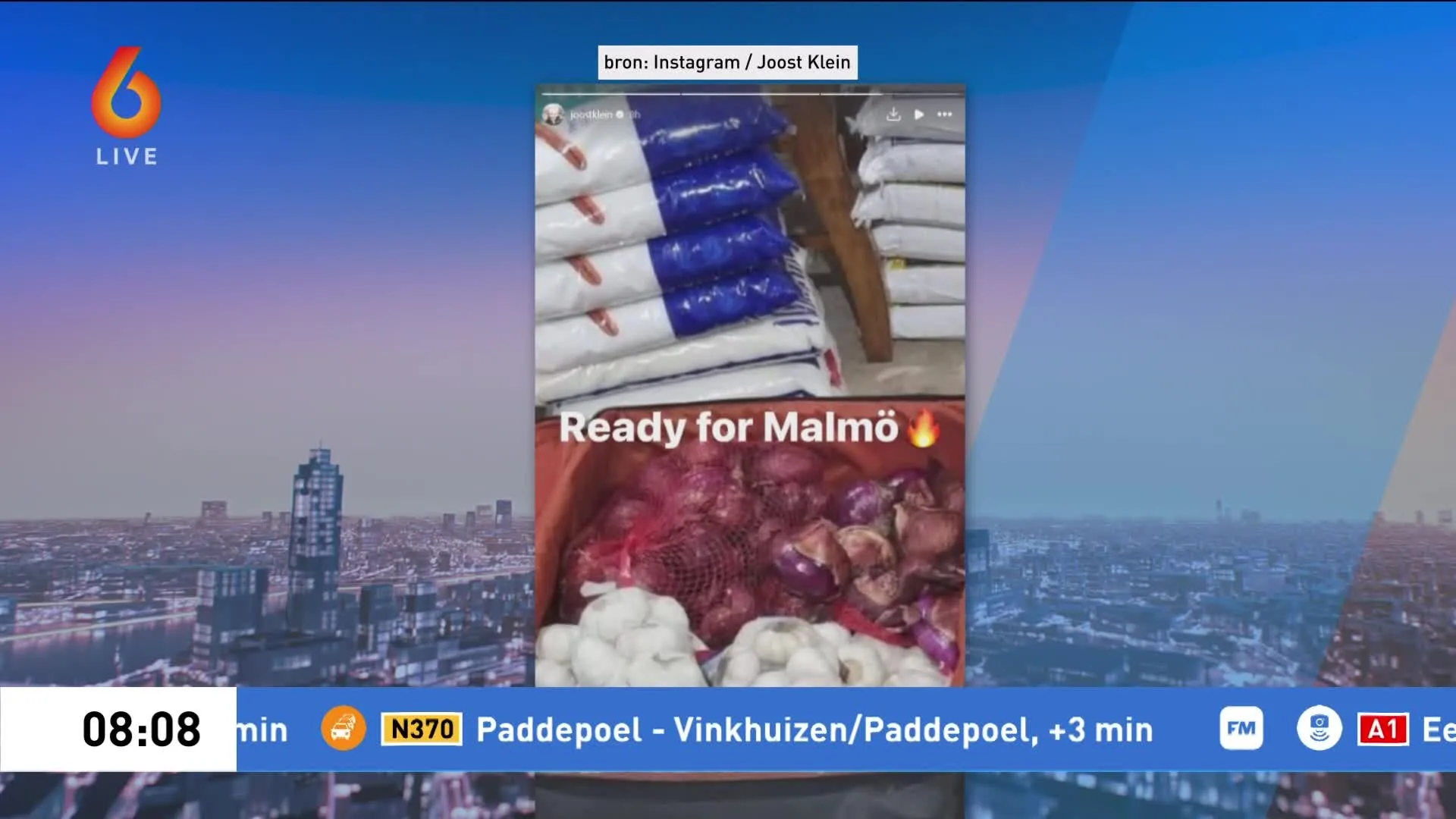 Joost Klein onderweg naar Zweden