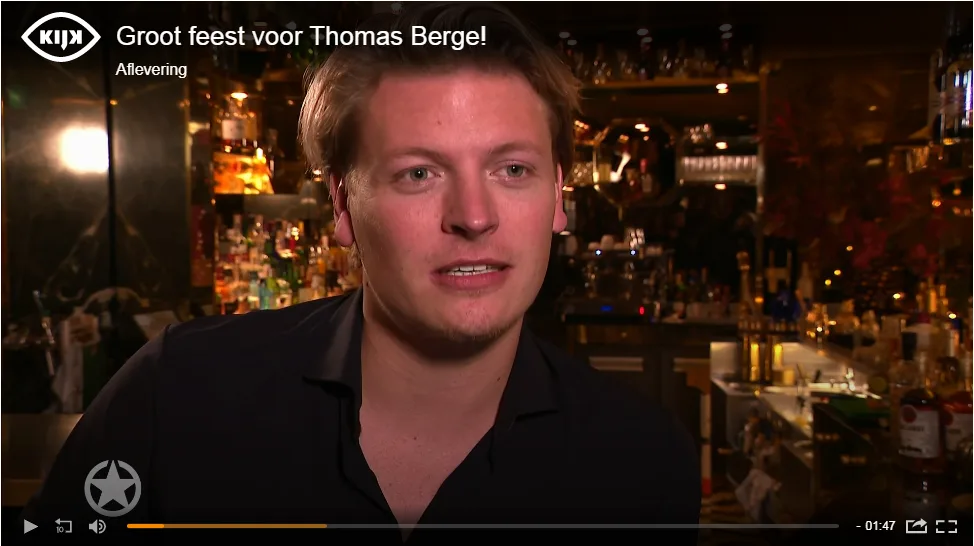 Groot feest voor Thomas Berge!