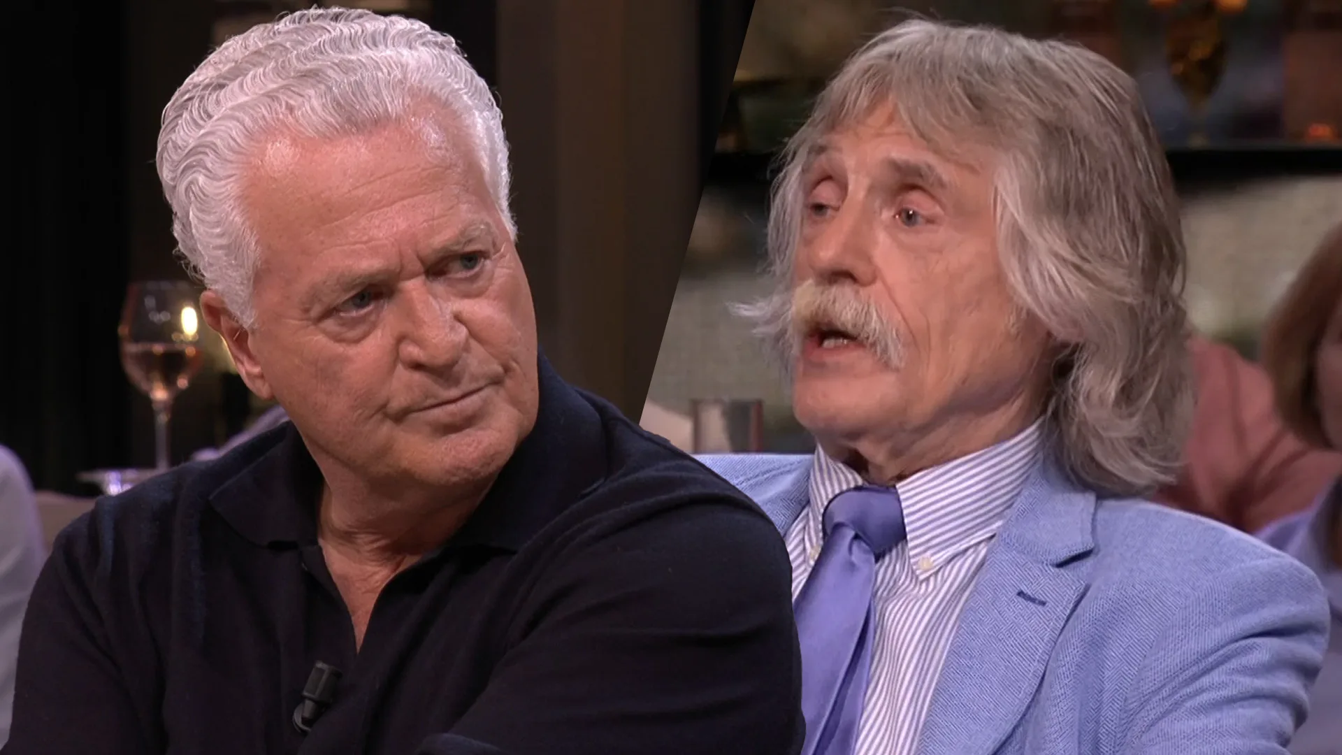 Bram Moszkowicz spreekt Johan Derksen direct aan bij start uitzending: ‘Dat heeft mij geraakt!'