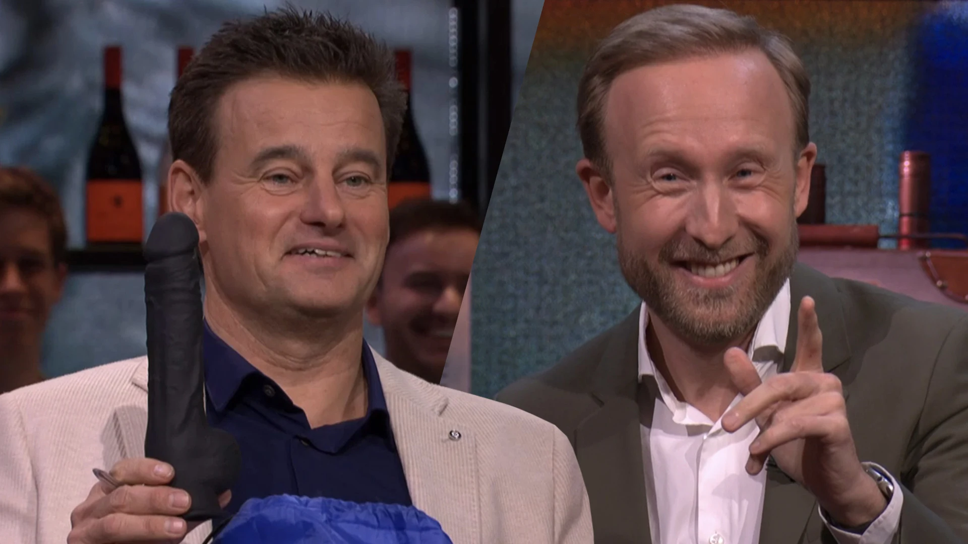 Albert Verlinde en Raymond Mens ontvangen Vandaag Inside-noodpakket mét dildo!