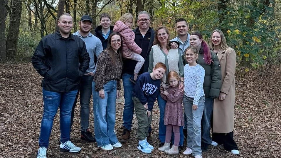 Een huis vol emigreert-familie verwacht tiende kindje