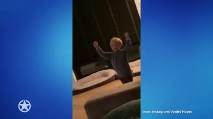 André Hazes apetrots op zoontje