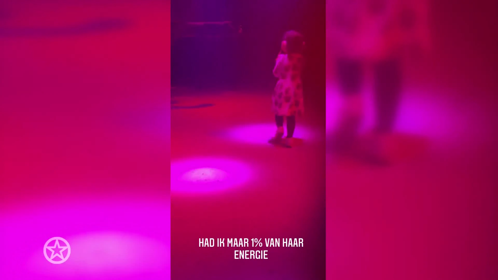 Dochtertje Bibi Breijman aan het dansen