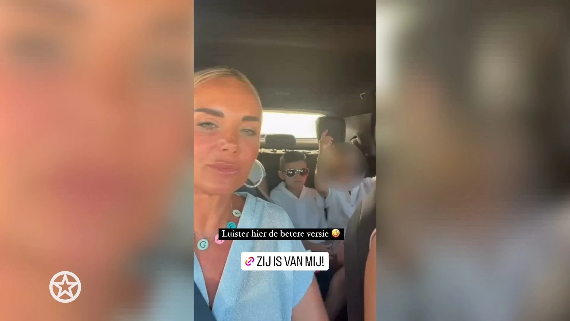 Zoontje André en Monique zonder gordel in auto