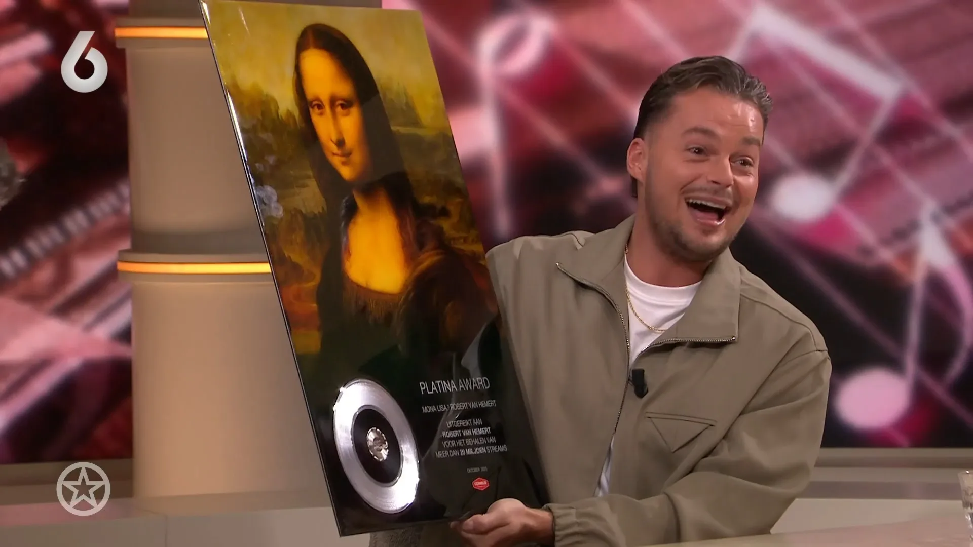 Platina voor Robert van Hemert met ‘Mona Lisa’