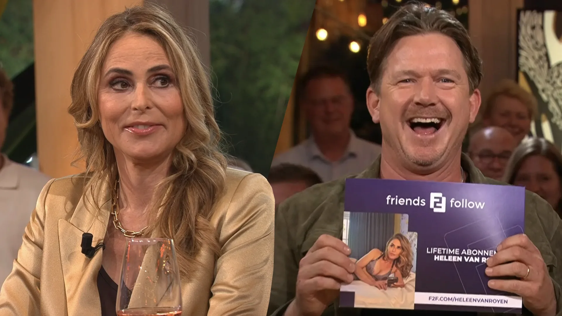 Heleen van Royen geeft Johnny de Mol levenslang gratis toegang tot haar account op 18+-platform