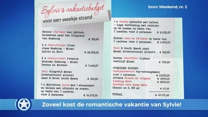 Show Update: Zoveel kost de romantische vakantie van Sylvie!