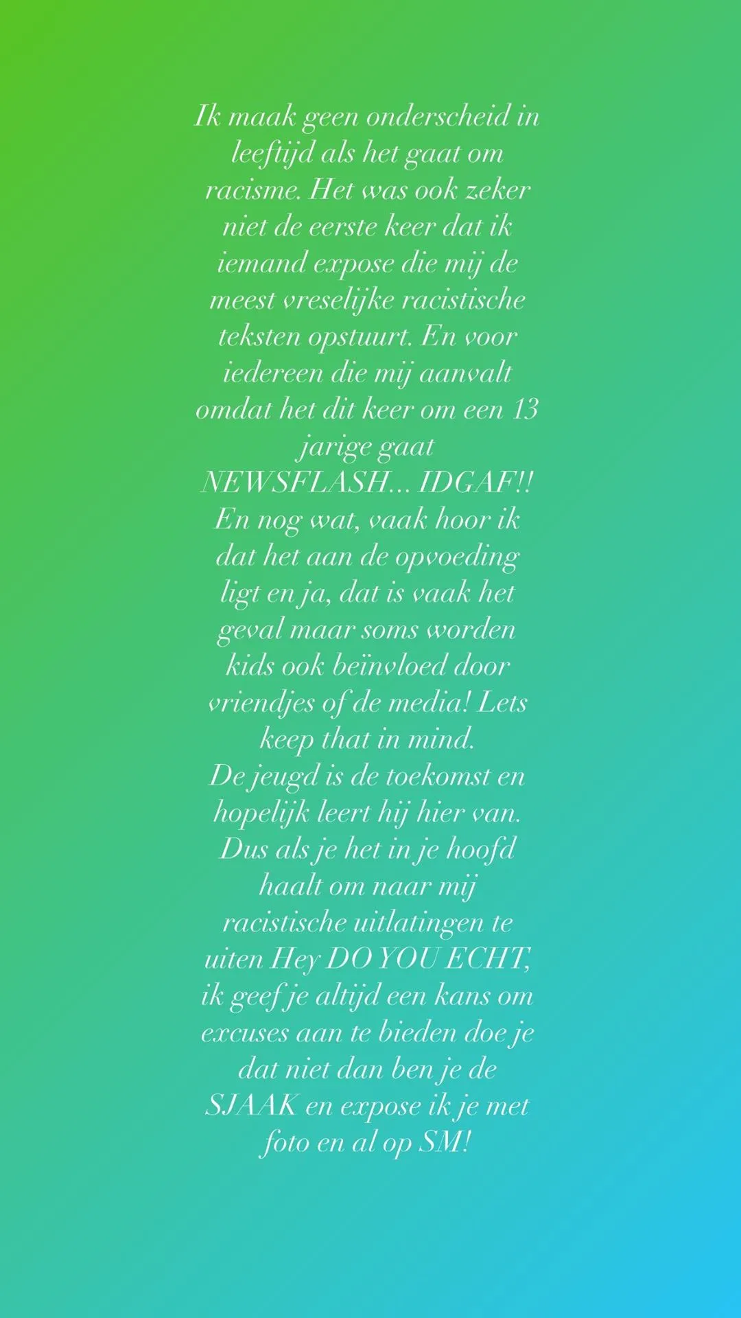 Glennis Grace reageert op ophef exposen 13-jarige