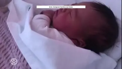 Caroline van Eeden verwelkomt eerste kleindochter