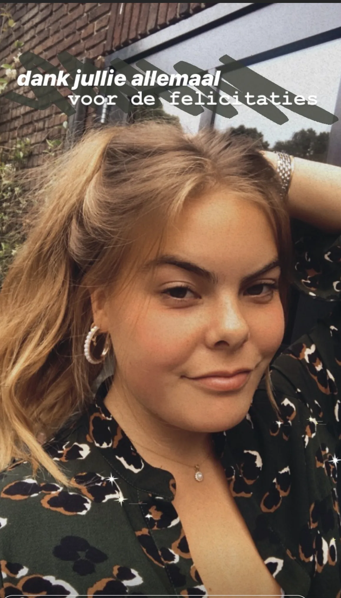 Gravin Eloise bedankt voor verjaardagswensen