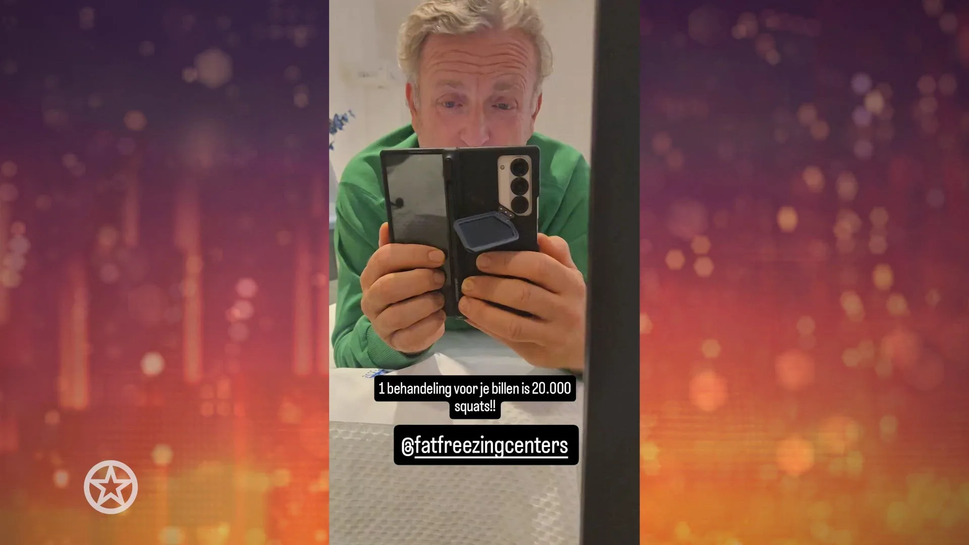 Gordon laat het vet bij zijn billen wegvriezen