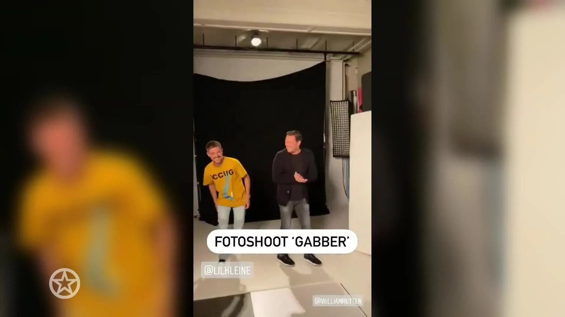 Tino Martin en Lil' Kleine op de set