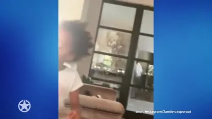 Jandino wordt onder handen genomen door dochtertje