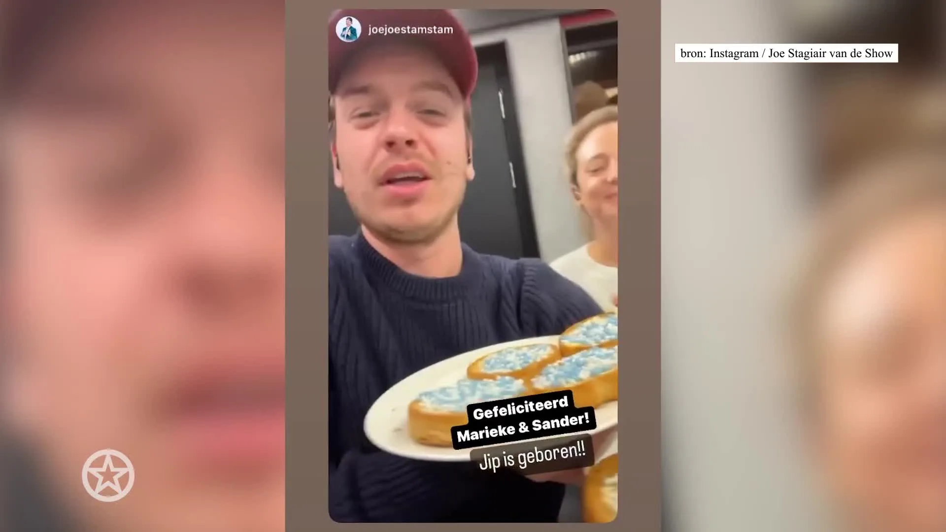 Beschuit met blauwe muisjes voor Marieke Elsinga