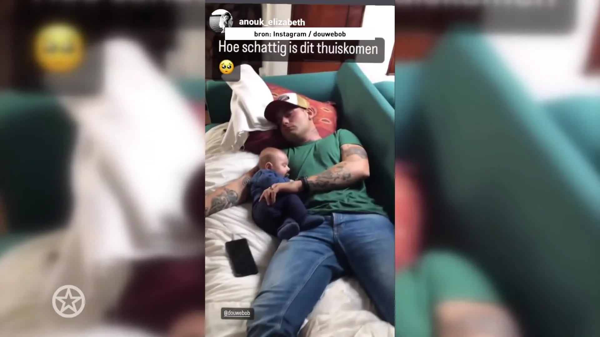 Douwe Bob en zoontje Elias