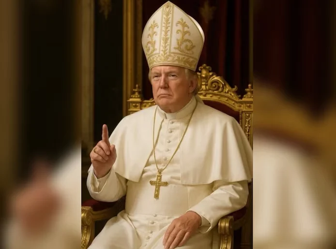 Trump steeds serieuzer: 'Ik word de nieuwe paus!' 