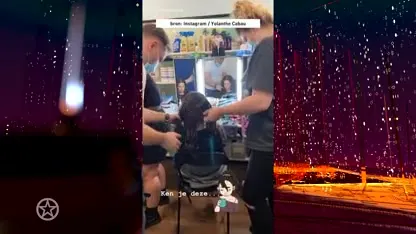 Betrapt: Yolanthe valt in slaap op set