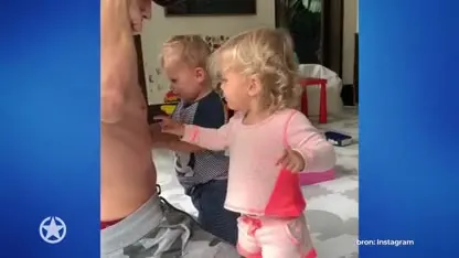 Tweeling Enrique Iglesias en Anna Kournikova groeit als kool