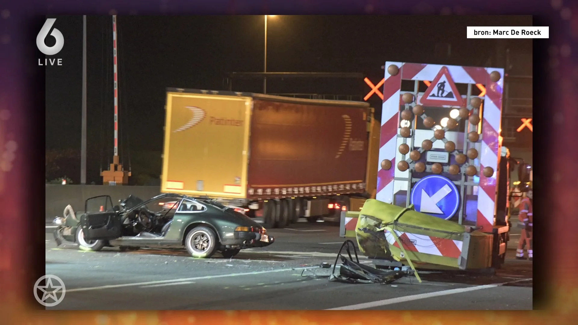 Gecrashte Porsche Tom Waes wordt geveild