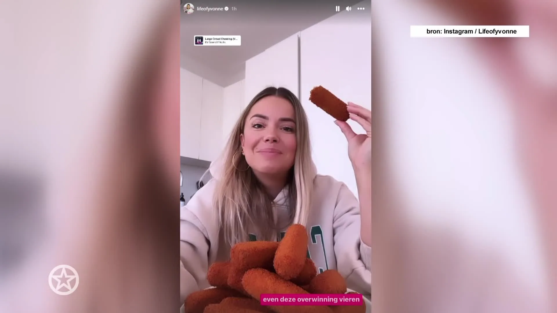 Yvonne viert 'overwinning' met opmerkelijke snack