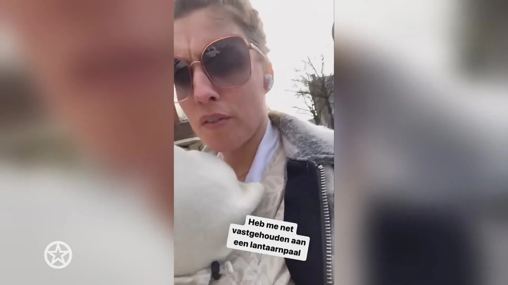 Marieke Elsinga en zoontje waaien bijna weg