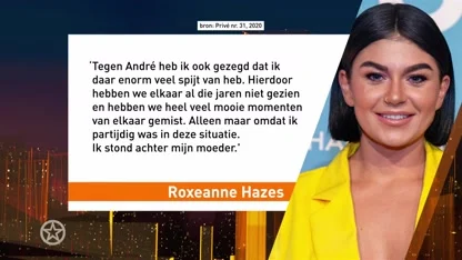 Roxeanne en André Hazes eindelijk met elkaar verzoend