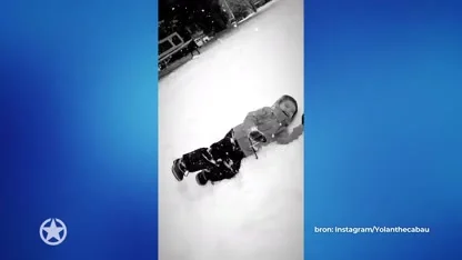 Yolanthe en Xess genieten van skivakantie