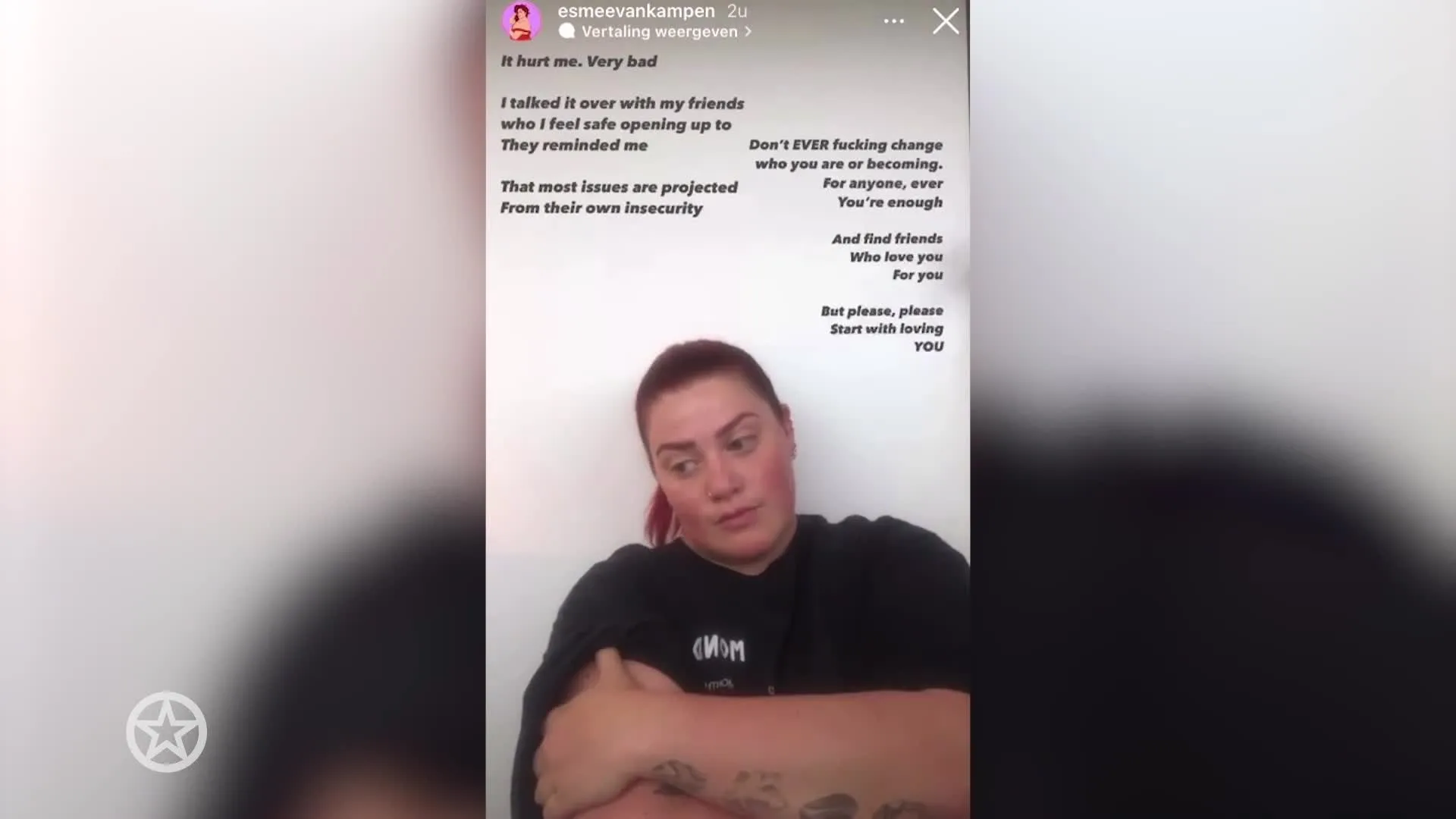 Esmée van Kampen wordt gebodyshamed door dierbare