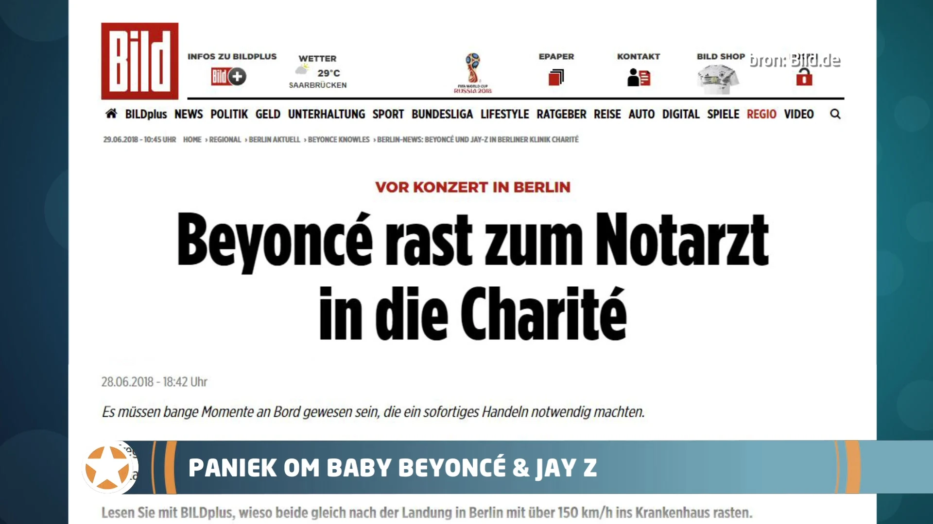 Show Update: Paniek om baby Beyoncé en Jay Z