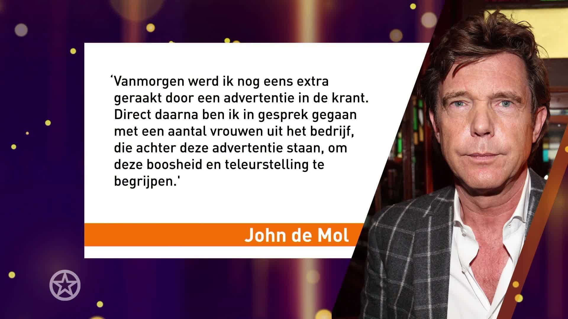 John de Mol: 'Wilde schuld niet bij de vrouwen neerleggen'