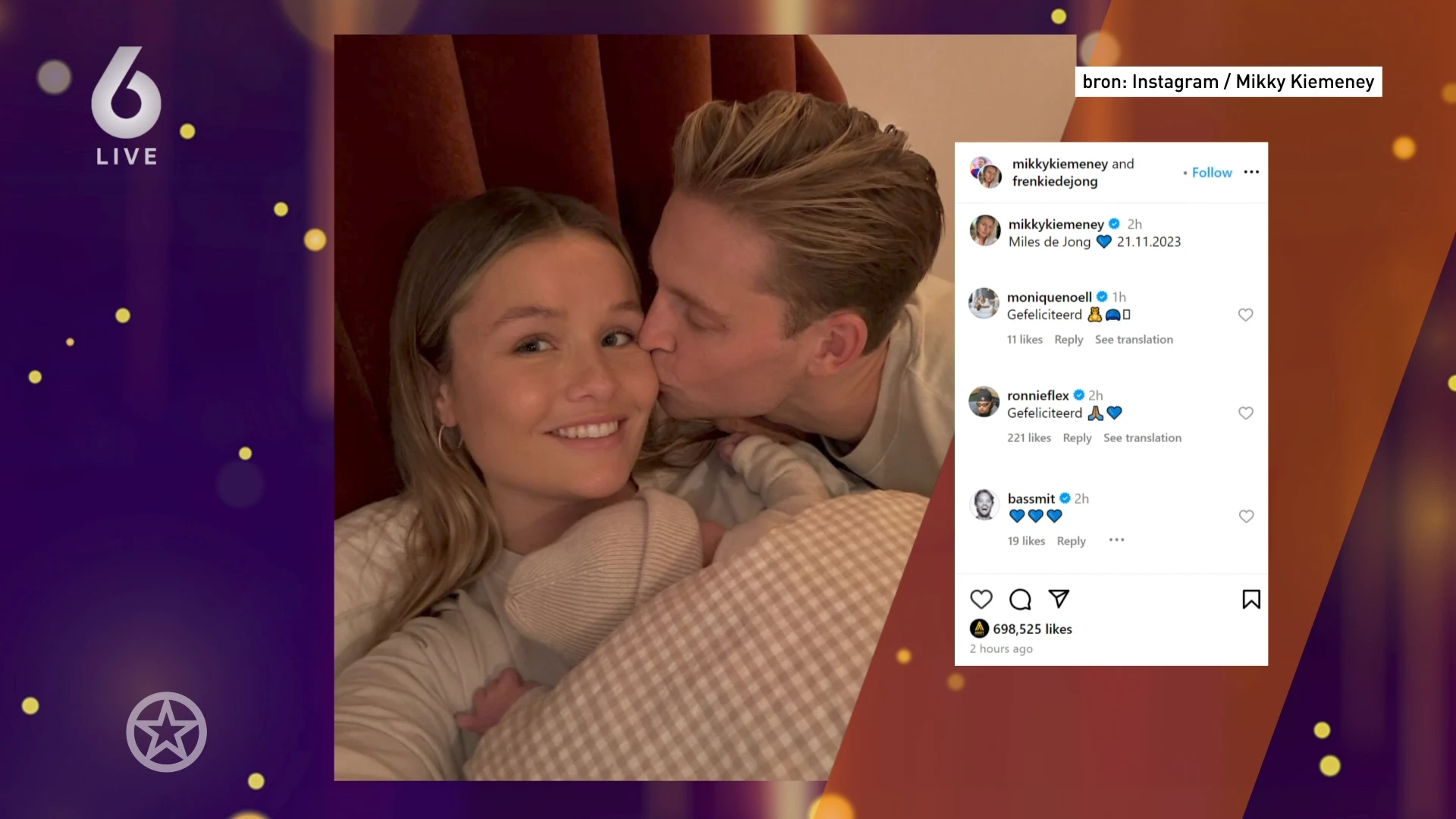 Frenkie de Jong en Mikky maken babynaam bekend