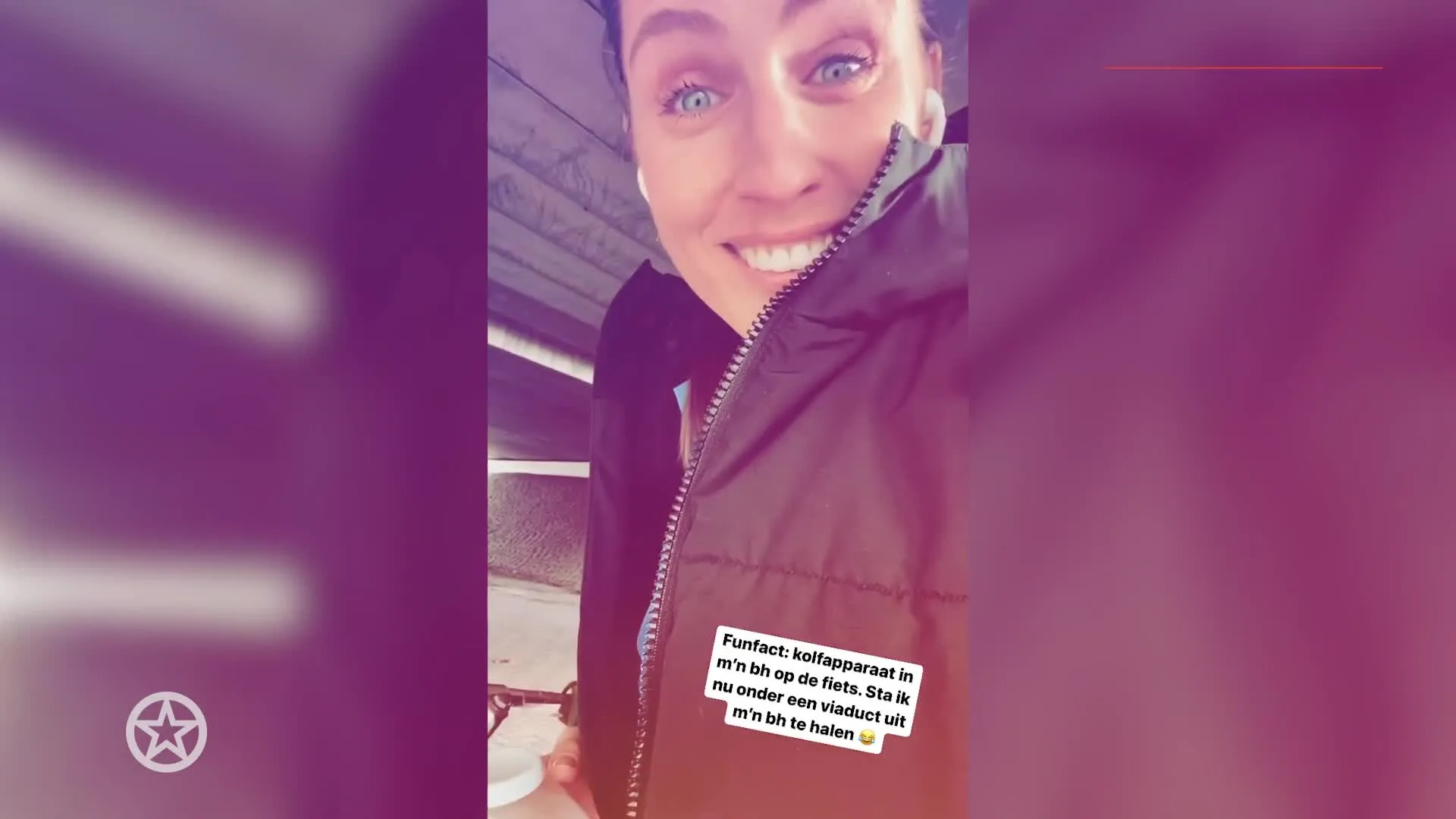 Marieke Elsinga fietst kolvend door Amsterdam