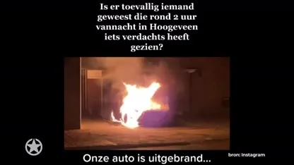 Auto René Karst volledig uitgebrand