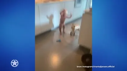 SCHATTIG! Zoontje Chantal Janzen danst erop los!