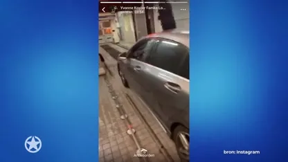 Auto Famke Louise bekogeld met eieren