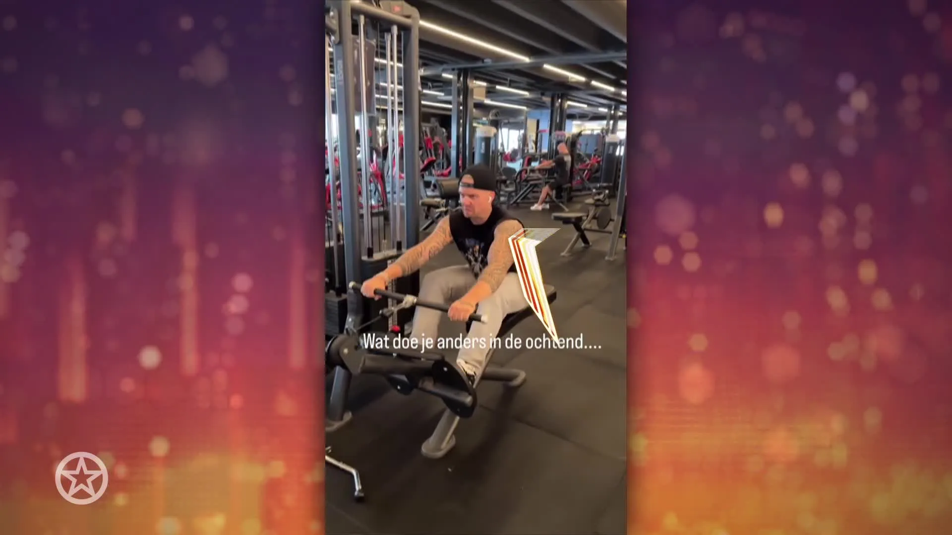 André Hazes is hard aan het sporten