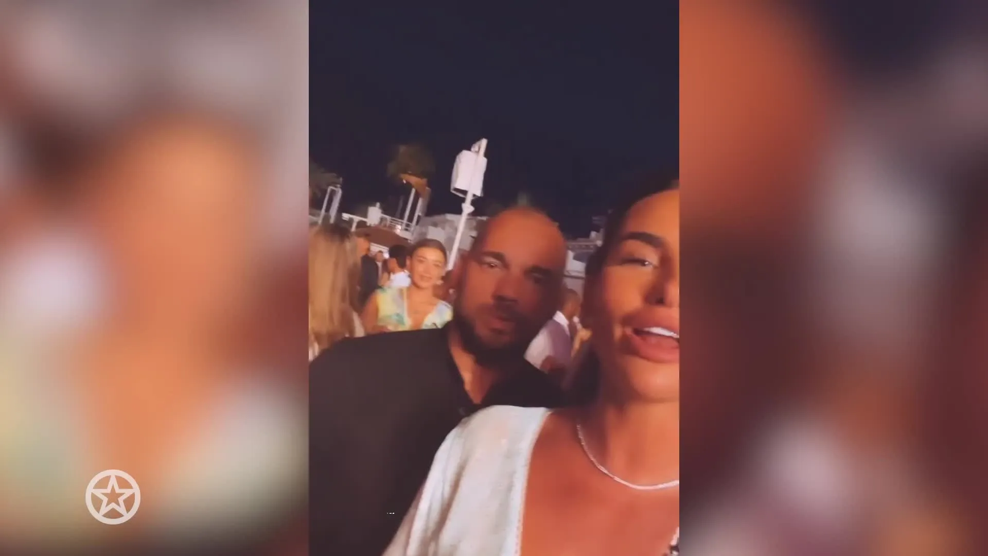 Sarah van Soelen en Wesley Sneijder feesten samen