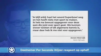 Show Update: Deelnemer Per Seconde Wijzer reageert