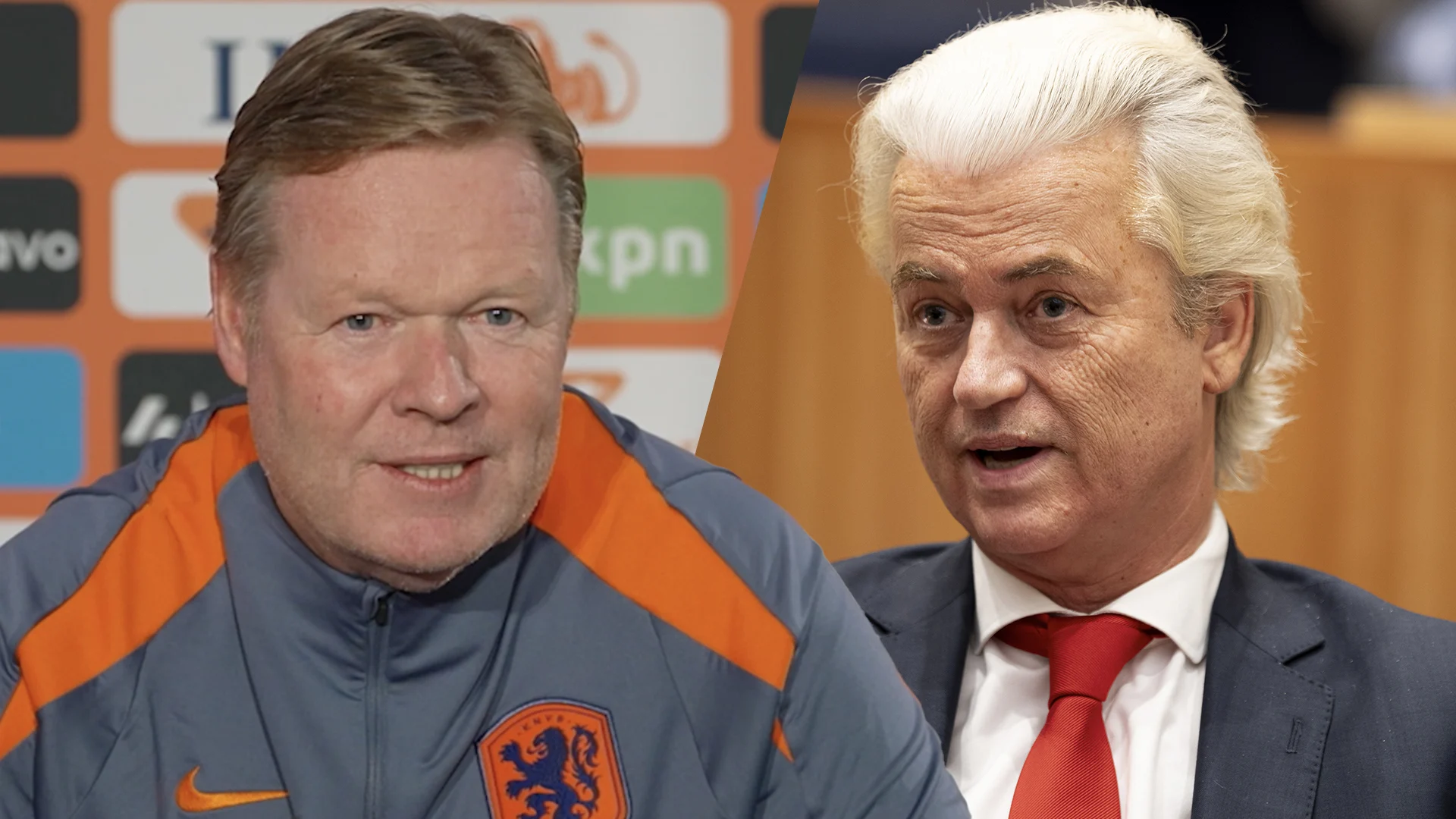 Bondscoach Ronald Koeman reageert op de val van het kabinet 