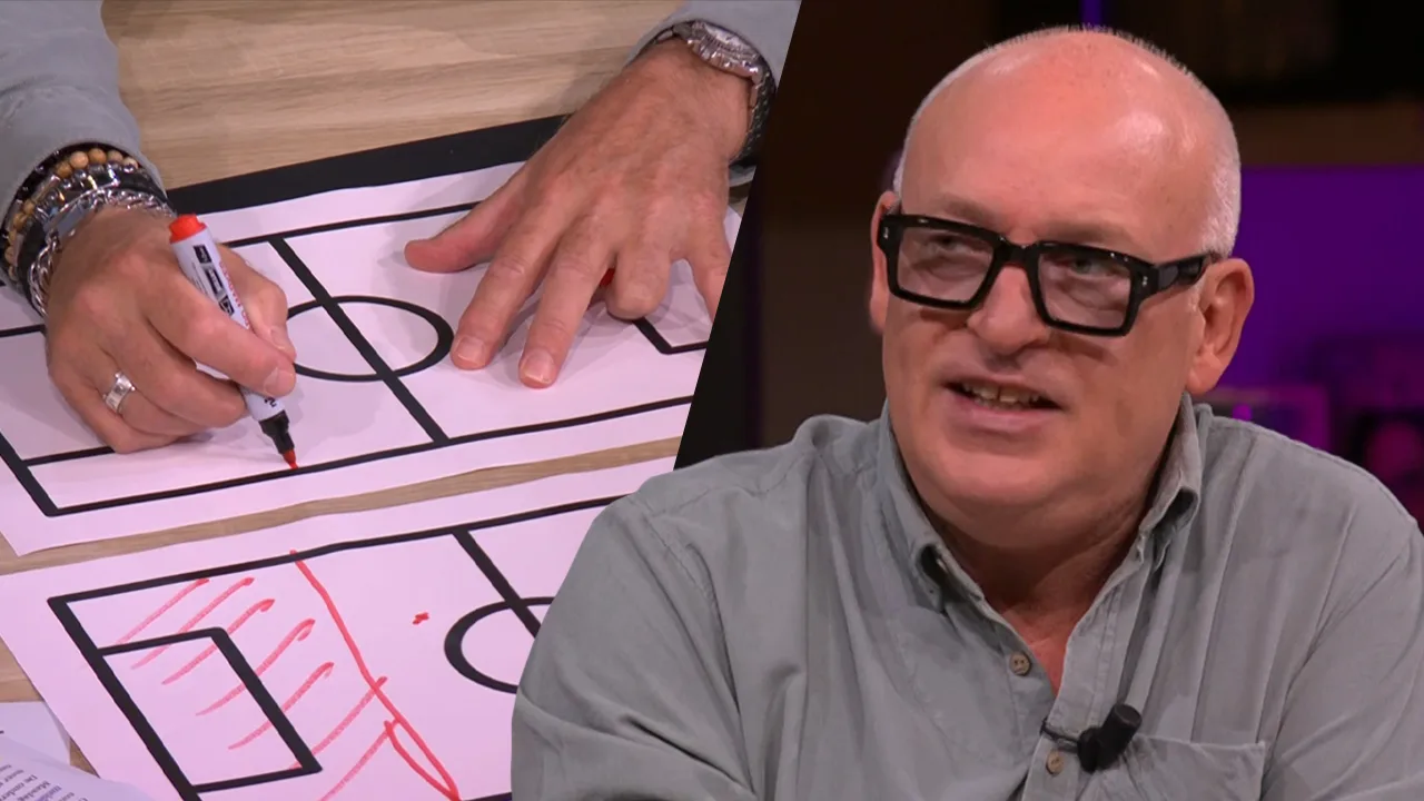 René tekent verschillende verdedigingstactieken en adviseert Steijn: ‘Je bent toch niet achterlijk?’