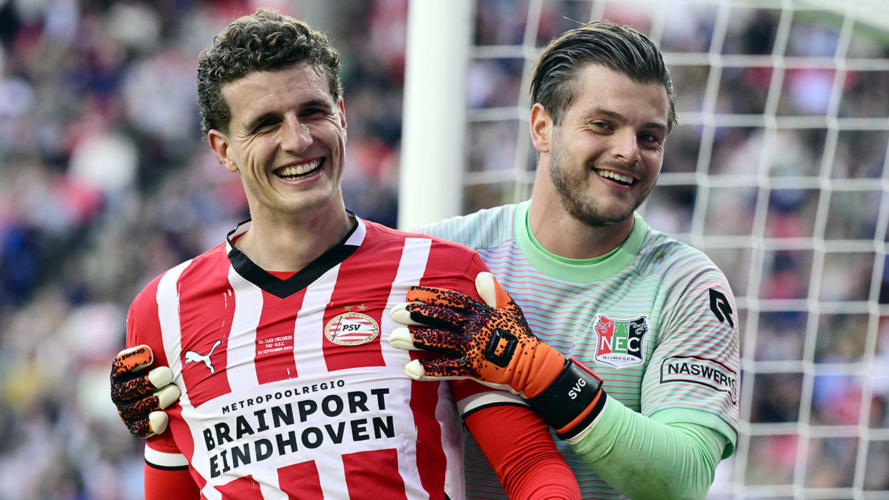 PSV blijft ongeslagen in de Eredivisie na overwinning op NEC