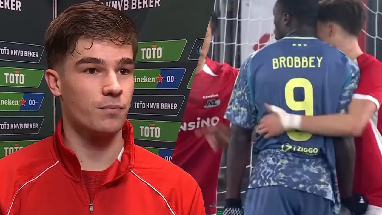 Goes tijdens AZ-Ajax door Brobbey in edele delen geknepen: 'Ik schrok er wel van...'