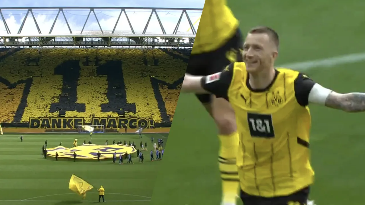 Videogoal: Marco Reus scoort op prachtige wijze in laatste thuiswedstrijd voor Dortmund