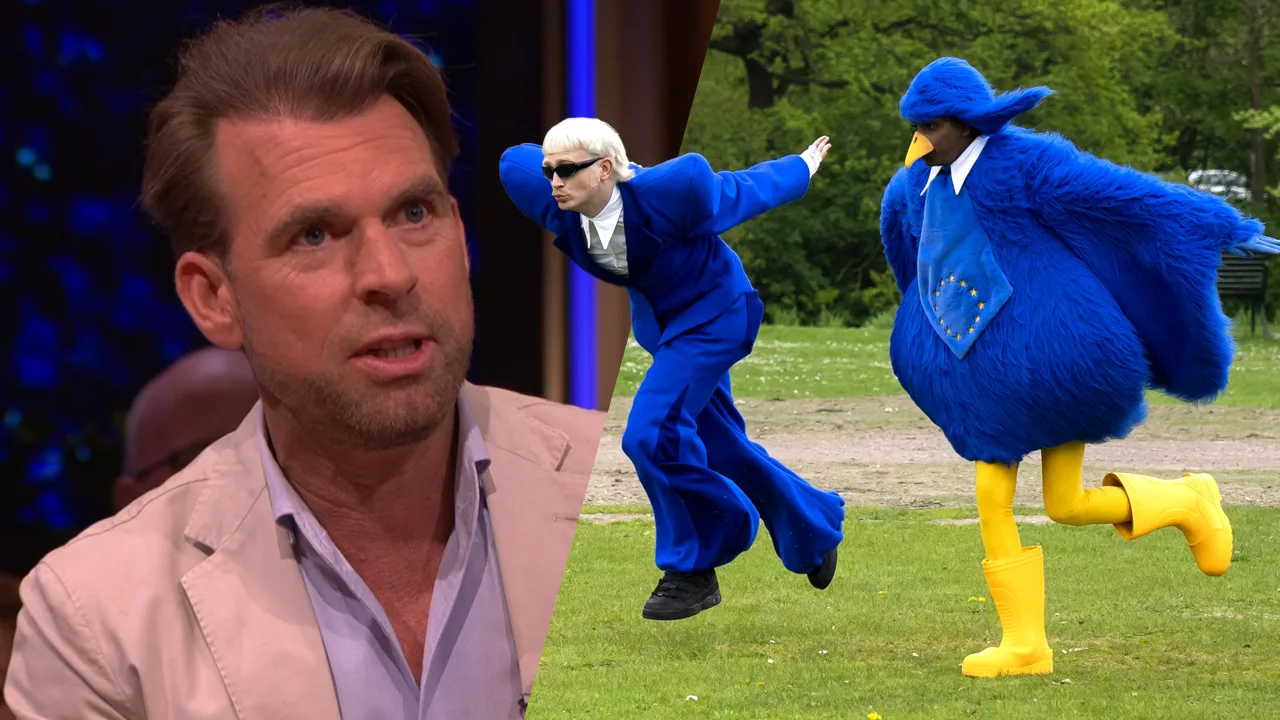 Rutger krijgt applaus na opmerking over 'blauwe vogel' van Joost Klein