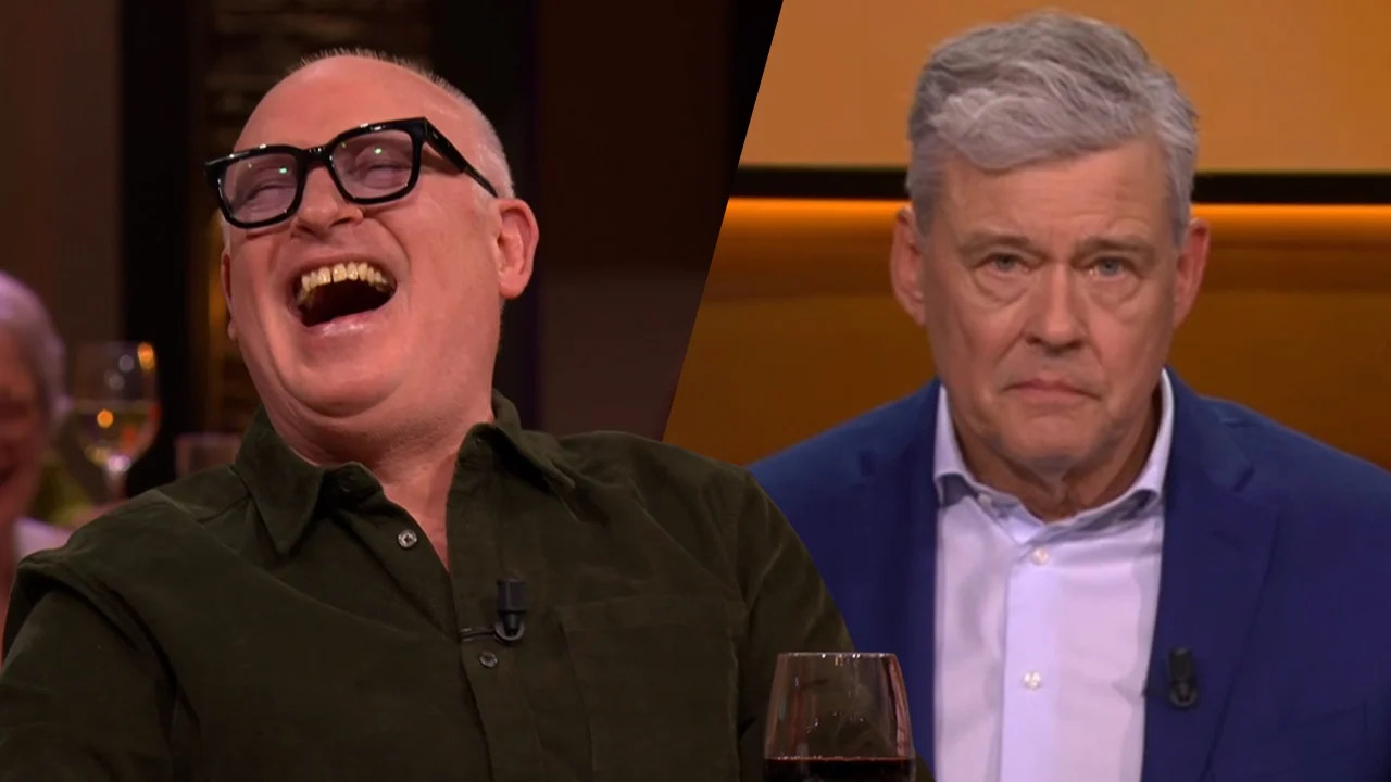 Wilfred en René reconstrueren reactie Op1-presentatoren op val van gast: 'Hij haalt 'm nu uit zijn broek'