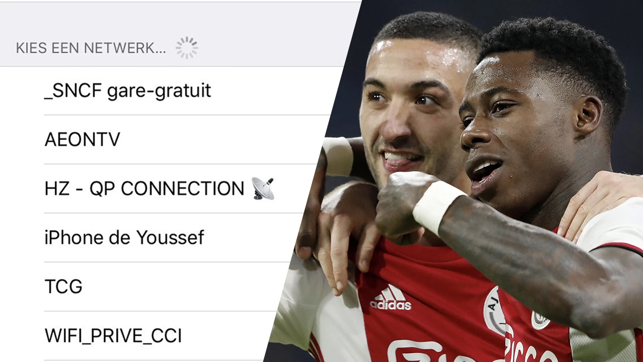 Ziyech en Promes onthullen eigen wifi-netwerk na goal tegen Lille