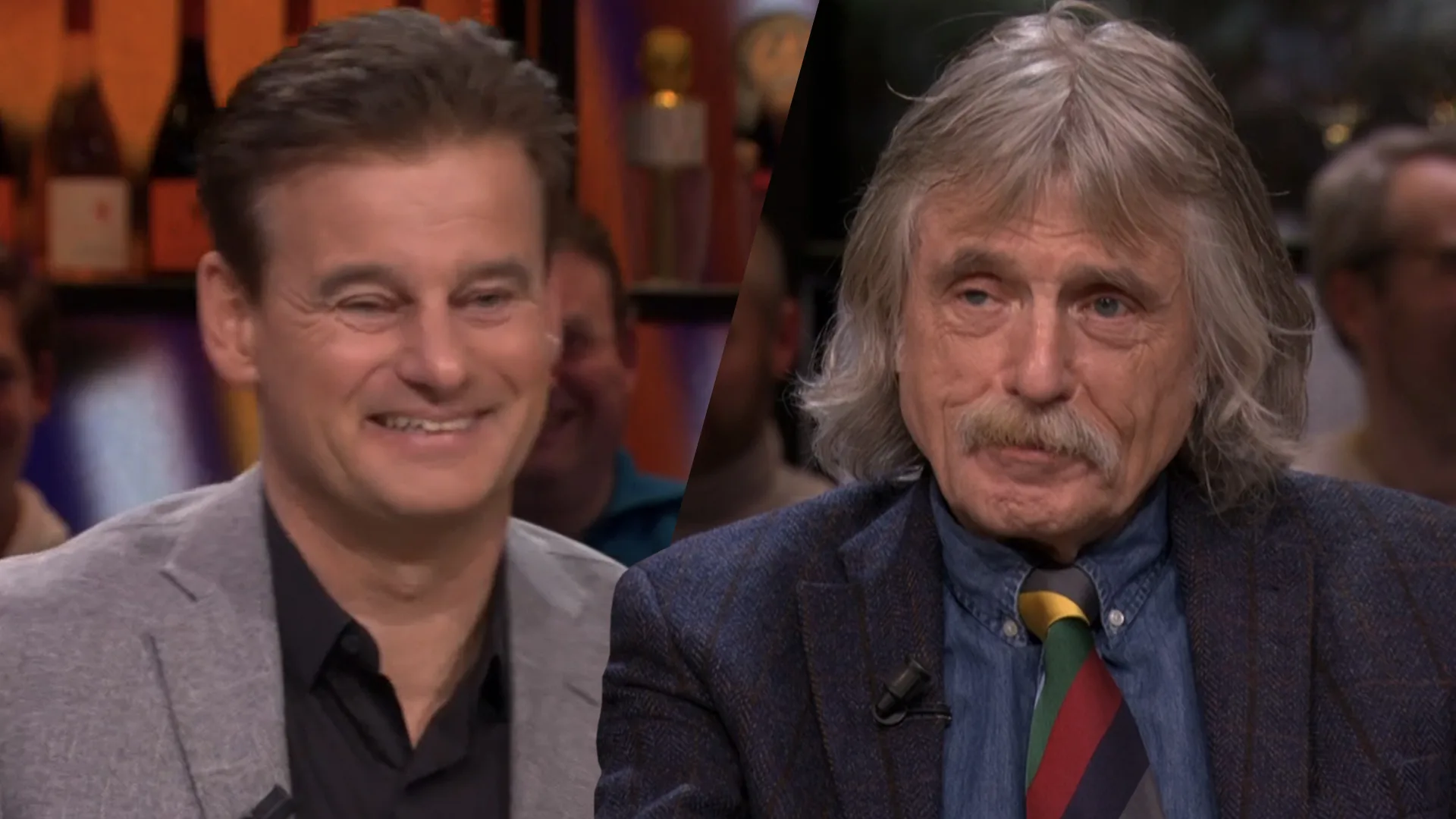 Wilfred moet lachen om verspreking van Johan: ‘Dick Stoof’